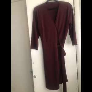Ann Taylor surplice wrap dress 14